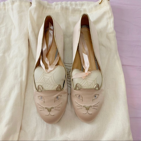 Charlotte Olympia bridal kitty flats size 37 - Picture 1 of 3